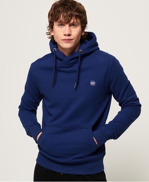 Superdry Collective Férfi Kapucnis Pulóver Kék | CVGFY4015